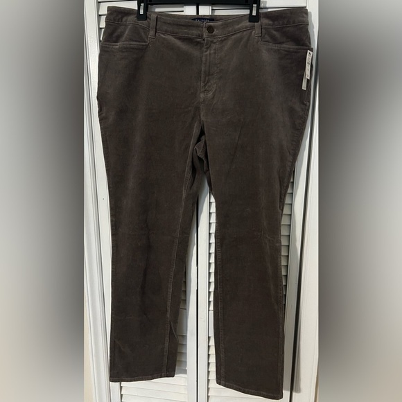 NWT Talbots Simply Flattering Corduroy Stretch Slimming Straight Leg Pants - Picture 7 of 9